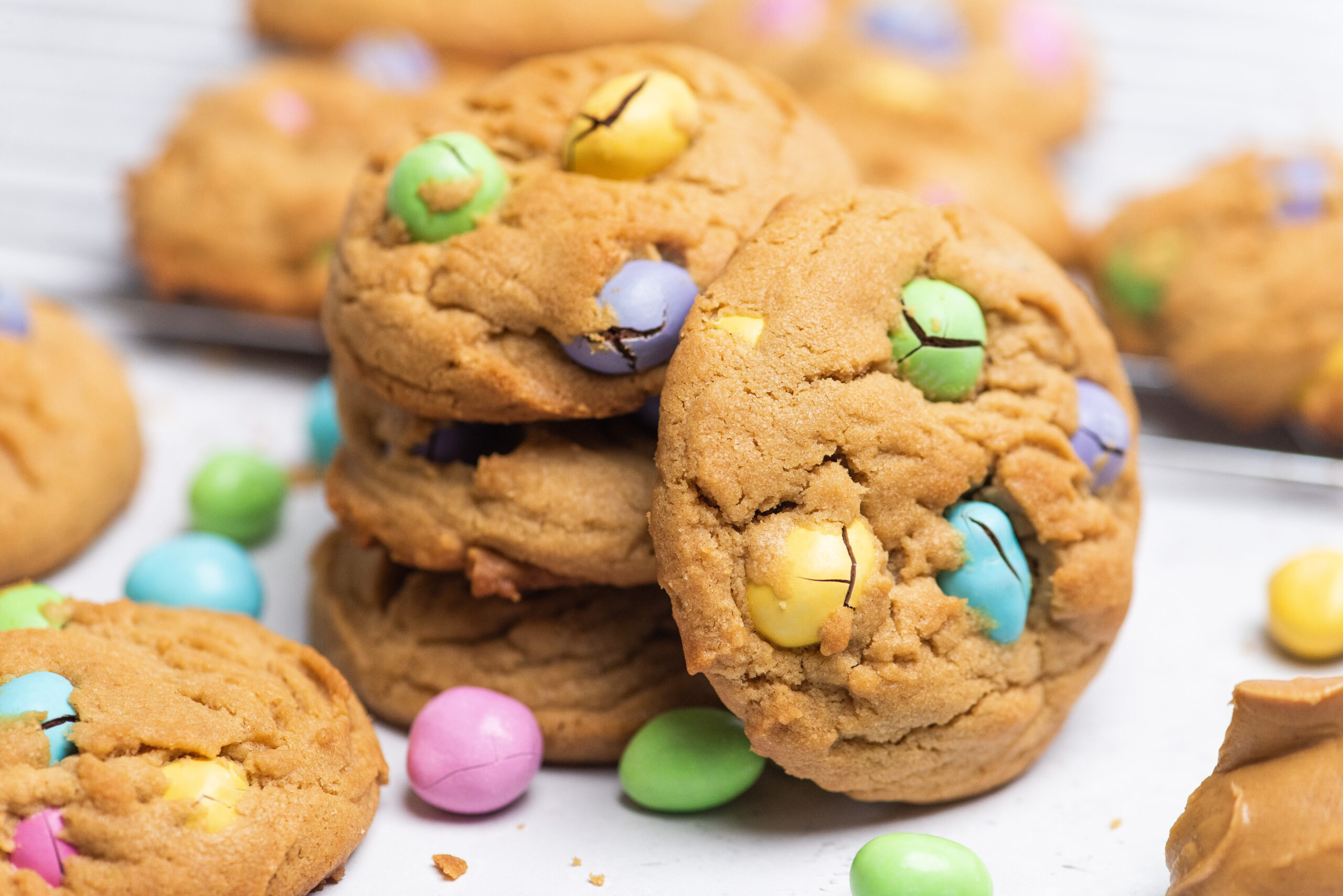 Peanut Butter Cookies with M&M’s