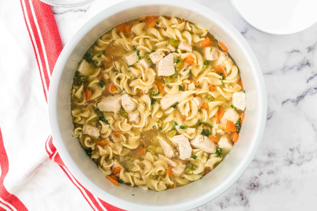 Instant-Pot-Chicken-Noodle-Soup-cooked