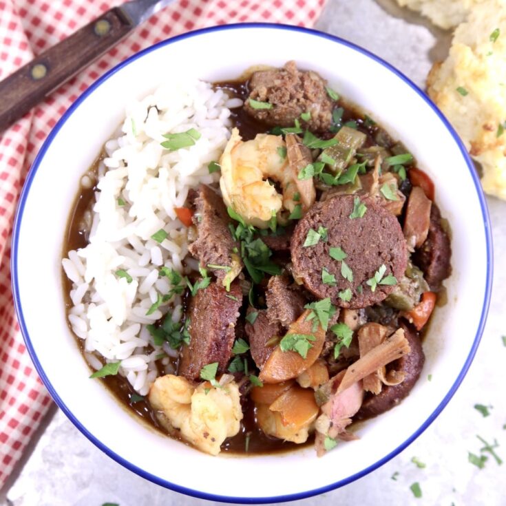 Image for Smoked Turkey Gumbo {with Smoked Sausage & Shrimp}