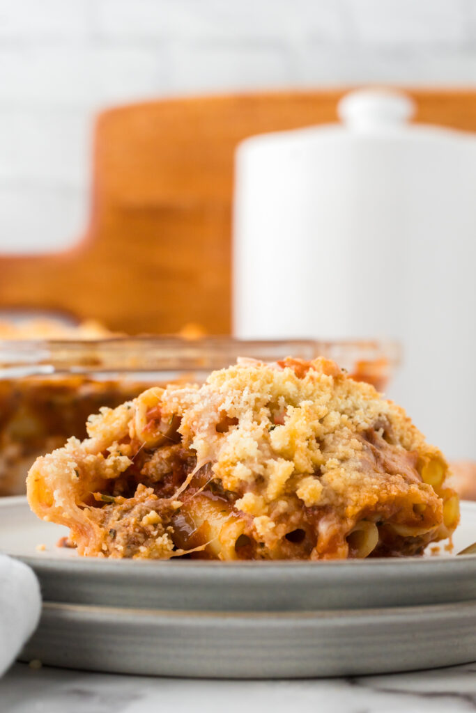  Baked-Ziti-with-Ricotta-on-stacked-plate
